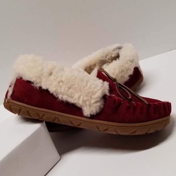 L.L. Bean Wicked Good Dark Red Moccasins - Picture 4 of 12